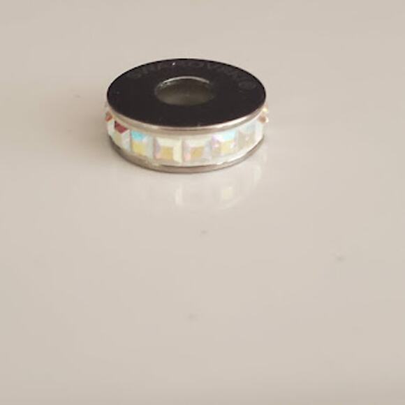 Swarovski Women's Iridescent Charm Bracelet Bead‎ Rhodium Plated Fits Chamilia - Picture 4 of 6